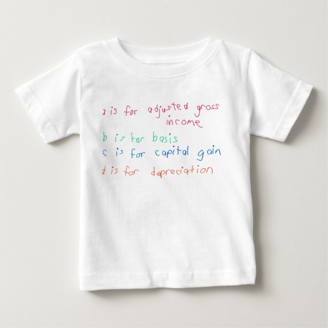Camiseta De Bebé Contable futuro (Anverso)