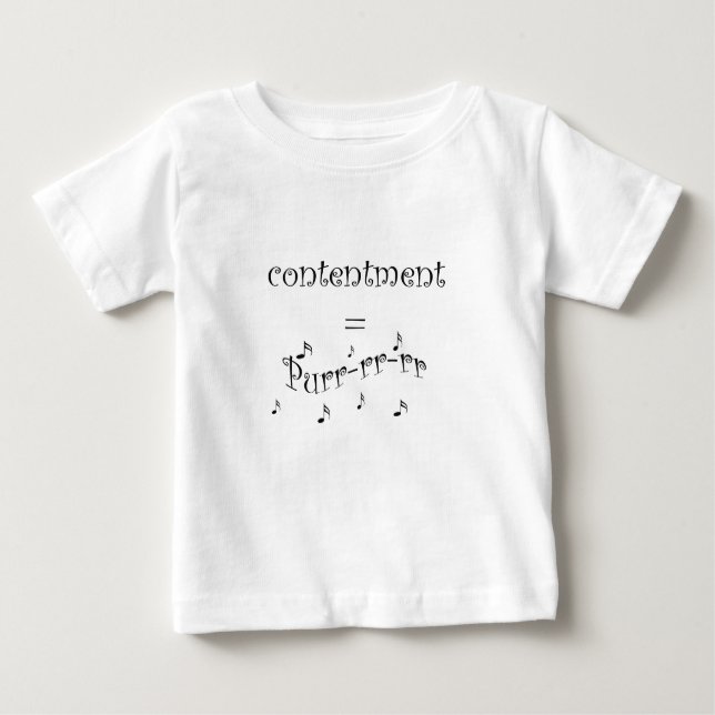 Camiseta De Bebé contenido es igual a purr con notas musicales (Anverso)
