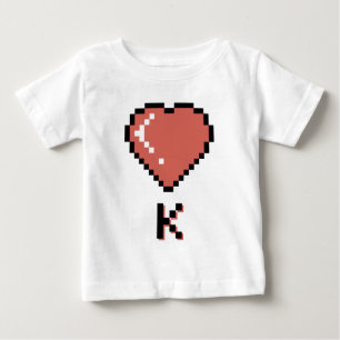 Camiseta De Bebé contorno negro de Heart King