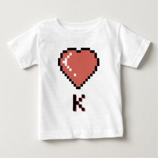 Camiseta De Bebé contorno negro de Heart King