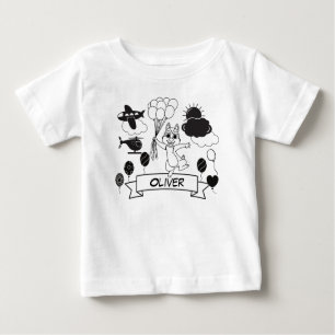 Camiseta De Bebé Contraste alto en blanco y negro