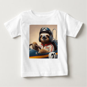 Camiseta De Bebé Controlador de racecar Sloth