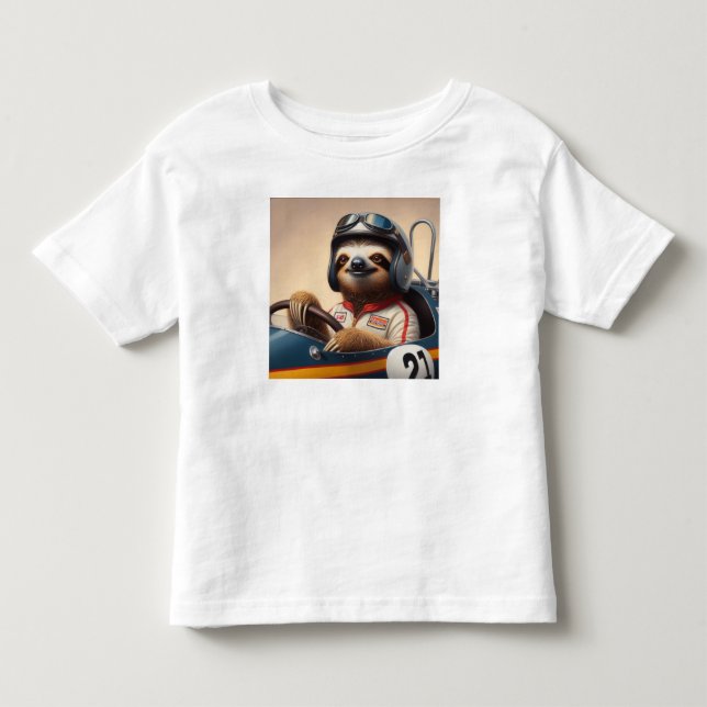 Camiseta De Bebé Controlador de racecar Sloth (Anverso)