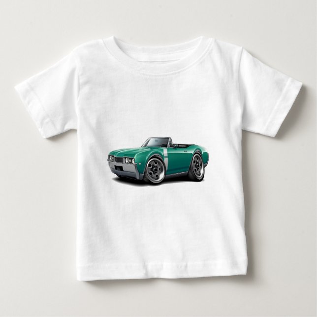 Camiseta De Bebé Convertible Trullo-Blanco 1968 de Olds 442 (Anverso)