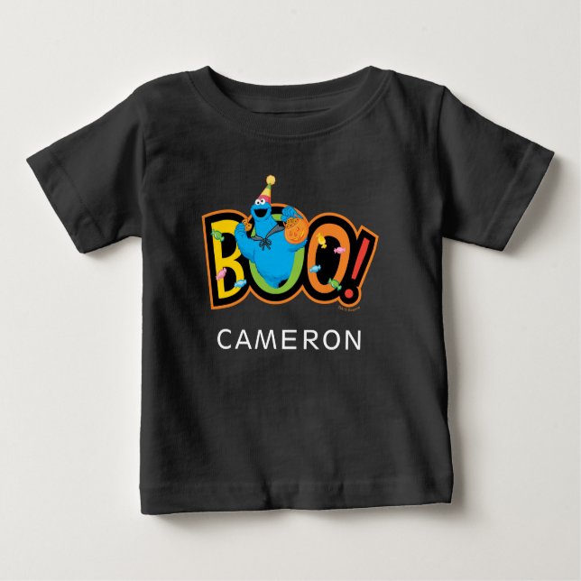 Camiseta De Bebé Cookie Monster | Boo de Halloween! (Anverso)
