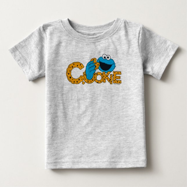 Camiseta De Bebé Cookie Monster | Cookie! (Anverso)