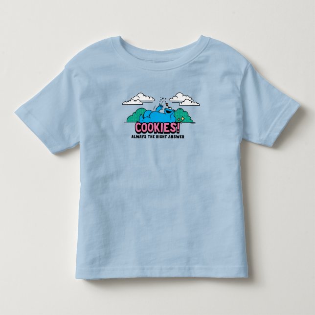 Camiseta De Bebé Cookie Monster | Cookies Siempre la respuesta corr (Anverso)