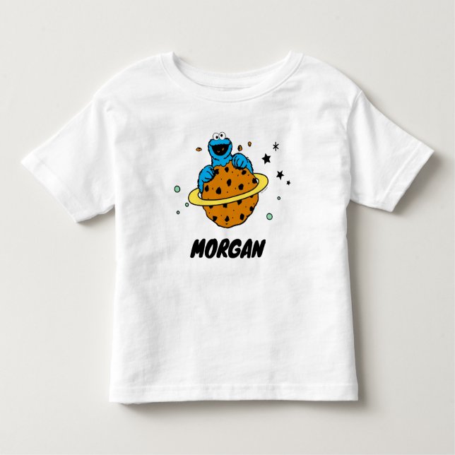Camiseta De Bebé Cookie Monster | Fuera de este mundo | Añadir su n (Anverso)