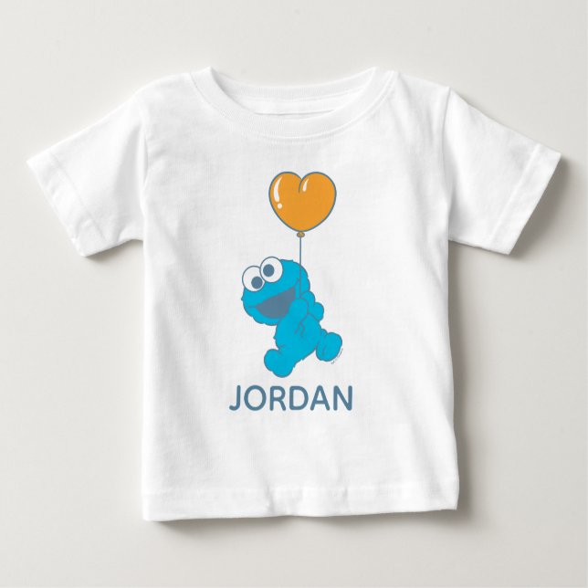 Camiseta De Bebé Cookie Monster Heart Balloon (Anverso)
