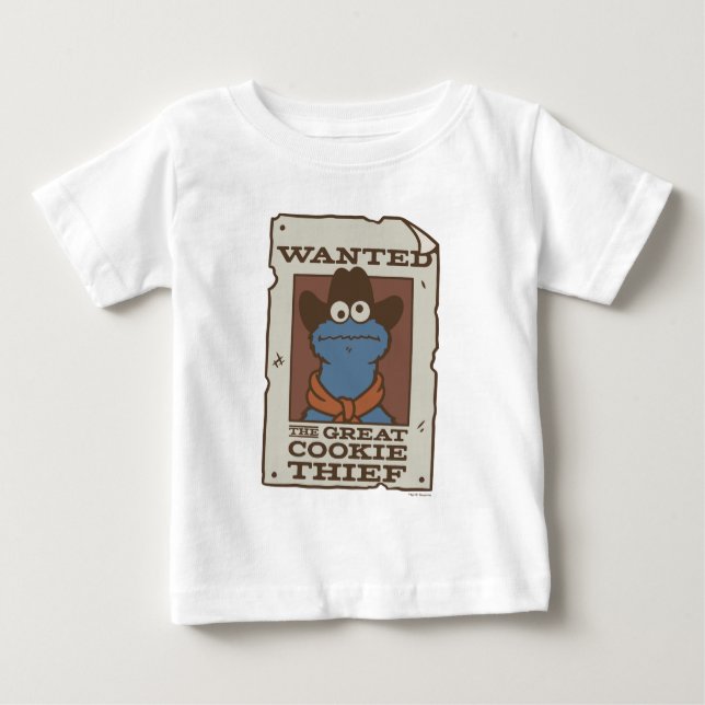 Camiseta De Bebé Cookie Monster | Poster deseado (Anverso)