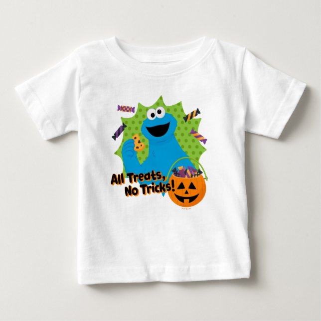 Camiseta De Bebé Cookie Monster | ¡Todos los tratamientos, sin truc (Anverso)