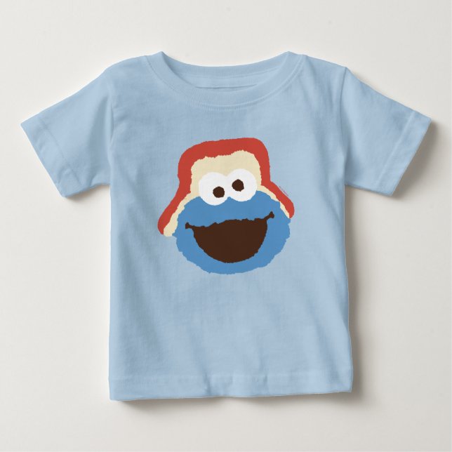 Camiseta De Bebé Cookie Monster Woodland Face (Anverso)