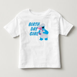Camiseta De Bebé Cookie Monster y Gonger Cumpleaños Niña