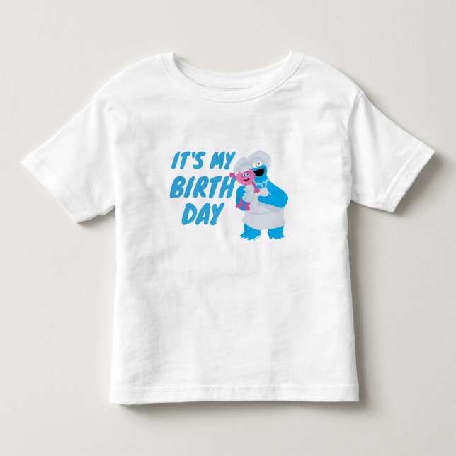 Camiseta De Bebé Cookie Monster y Gonger es mi cumpleaños (Anverso)