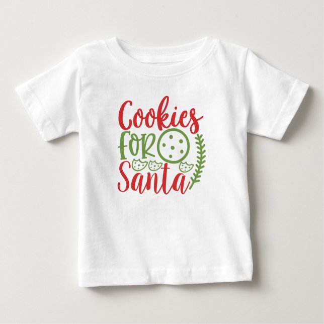 Camiseta De Bebé Cookies Para Los Navidades De Santa Festividad Cam (Anverso)