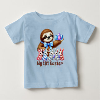 Camiseta De Bebé Cool boys sloth first Easter