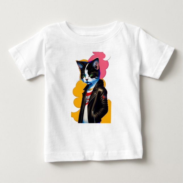 Camiseta de bebé Cool Cat (Anverso)