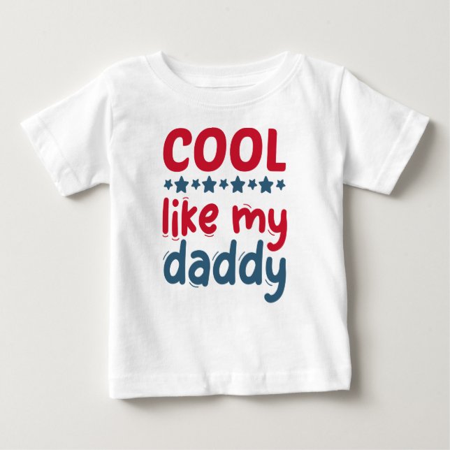 Camiseta De Bebé Cool como mi padre (Anverso)