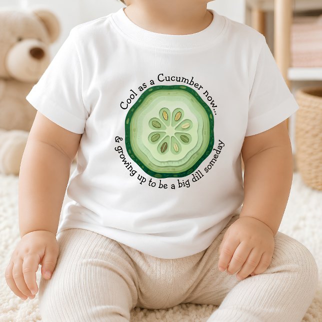 Camiseta De Bebé Cool Cucumber Big Dill  (Cool as a Cucumber Baby t-shirt)