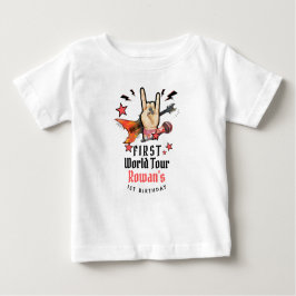 Camiseta De Bebé Cool Punk Rockstar First Birthday 