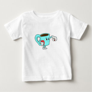 Camiseta De Bebé Copa con café.