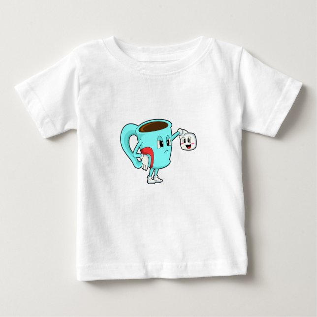Camiseta De Bebé Copa con café. (Anverso)
