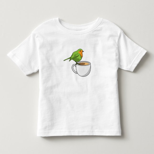 Camiseta De Bebé Copa de Café de Aves (Anverso)