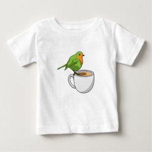 Camiseta De Bebé Copa de Café de Aves