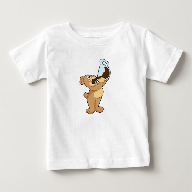 Camiseta De Bebé Copa de Oso con Café (Anverso)