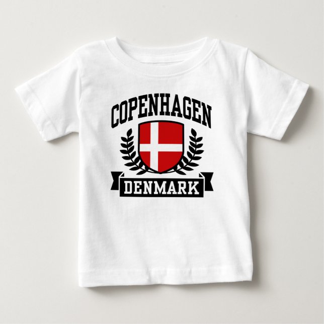 Camiseta De Bebé Copenhague Dinamarca (Anverso)
