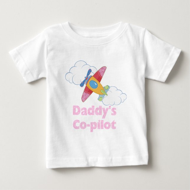 Camiseta De Bebé Copilot Chica de papi (Anverso)