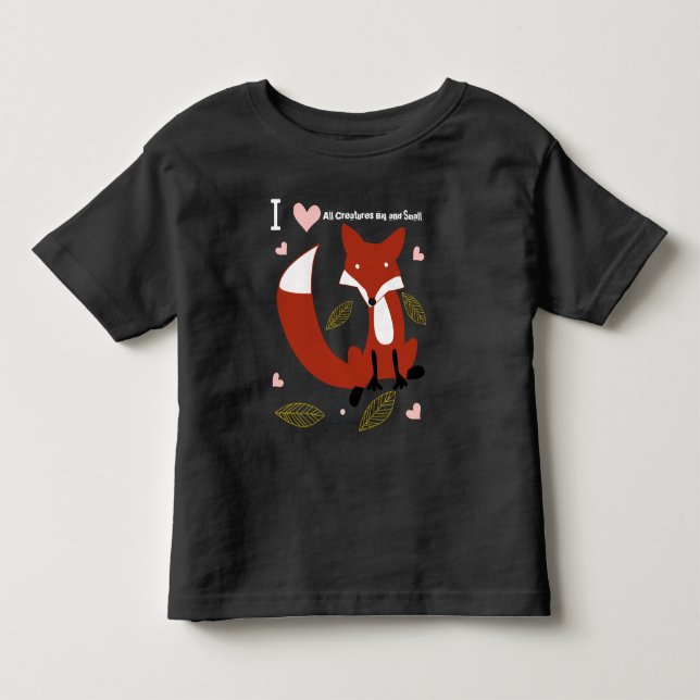 Camiseta De Bebé Corazón a todas las criaturas grandes y pequeñas (Anverso)