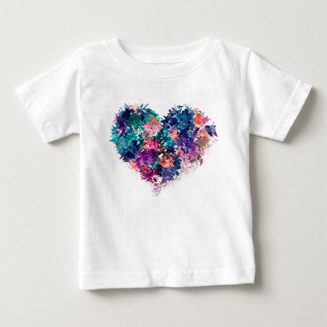 Camiseta De Bebé Corazón abstracto (Anverso)