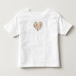 Camiseta De Bebé Corazón acuarela Floral Rosa Sus Dulces Amantes Ni