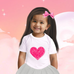 Camiseta De Bebé Corazón aislado de Crimson