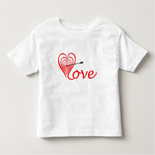 Camiseta De Bebé Corazón amor blanco con flecha