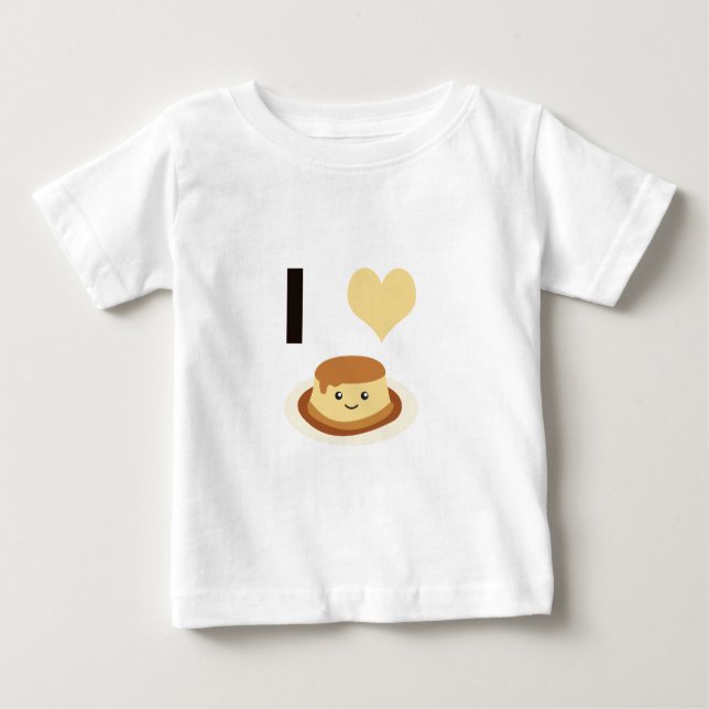 Camiseta De Bebé ¡Corazón (amor) flan! (Anverso)