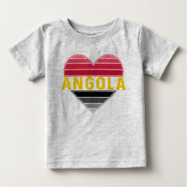 Camiseta De Bebé Corazón angoleño, amo Angola