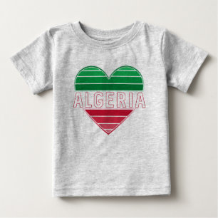 Camiseta De Bebé Corazón argelino, amo Argelia