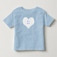 Corazón azul y blanco personalizado del Gran Herma