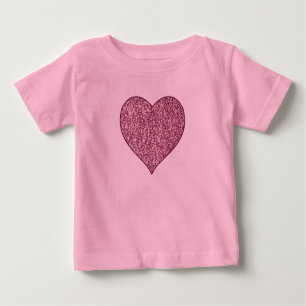 Camiseta De Bebé Corazón brillante