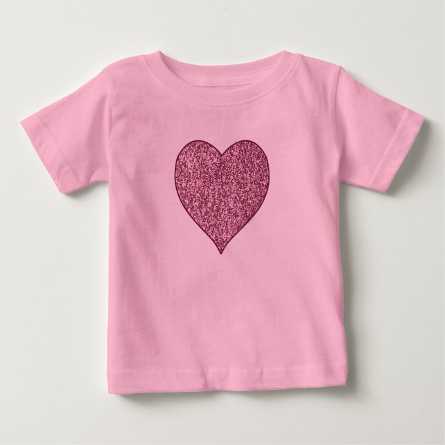 Camiseta De Bebé Corazón brillante (Anverso)