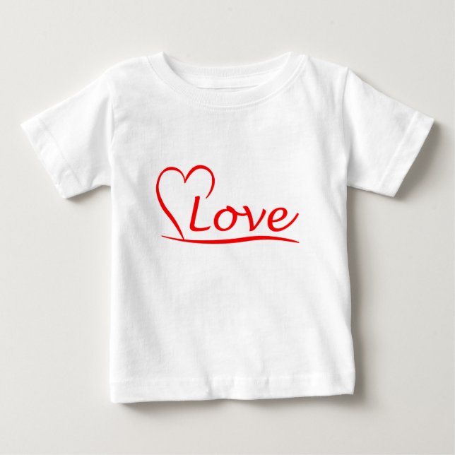 Camiseta De Bebé Corazón con amor (Anverso)