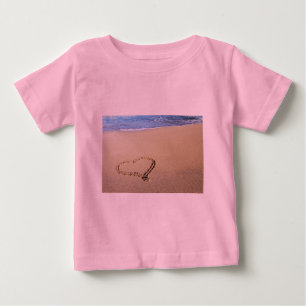 Camiseta De Bebé Corazón Corazones Playa Arena Paraíso Tropical Des