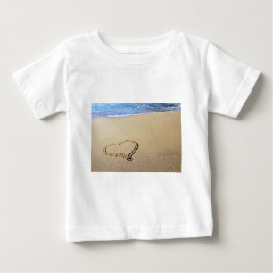 Camiseta De Bebé Corazón Corazones Playa Arena Paraíso Tropical Des