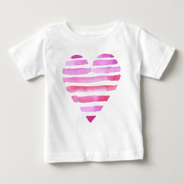 Camiseta De Bebé Corazón de amor rosa para niños (Anverso)