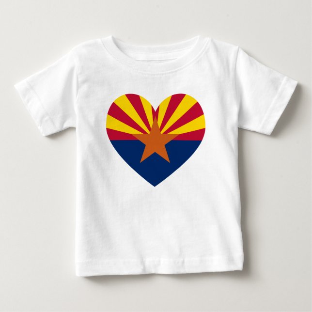 Camiseta De Bebé Corazón de Arizona (Anverso)