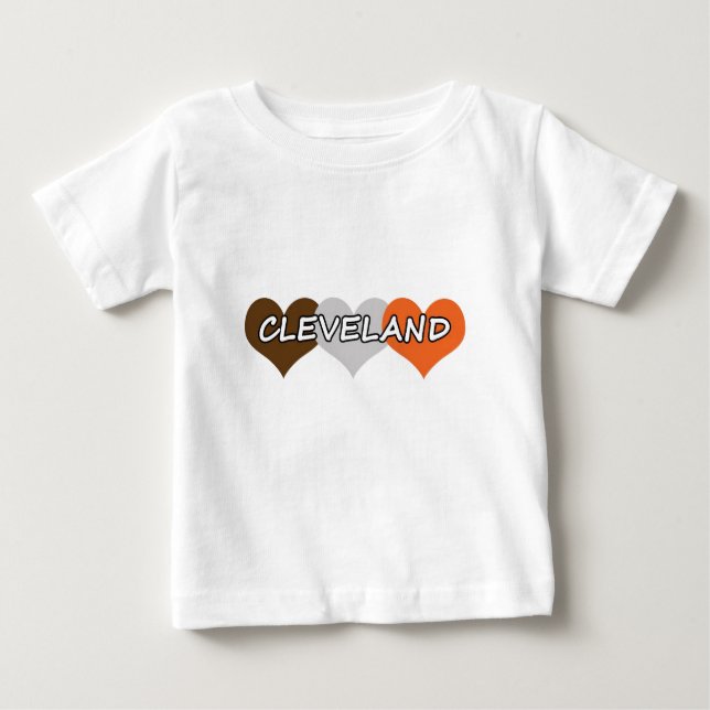 Camiseta De Bebé Corazón de Cleveland (Anverso)