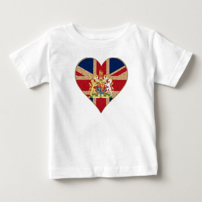 Camiseta De Bebé Corazón de COA del Reino Unido (Anverso)