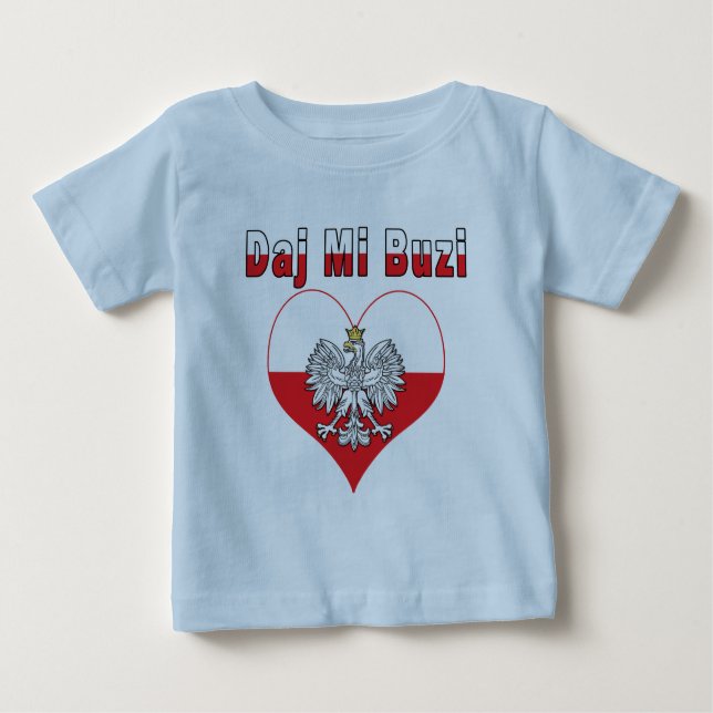 Camiseta De Bebé Corazón de Daj MI Buzi Eagle (Anverso)
